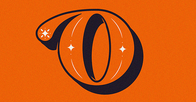O - for Olive illustrator letter o orange red star type typography