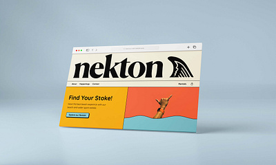 Nekton Surf Shop brutalist landing page surf ui ui design visual design web design