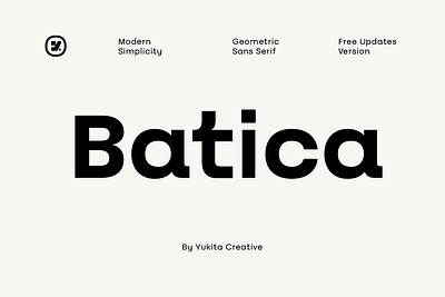 Batica – Geometric Font bold sans serif ui