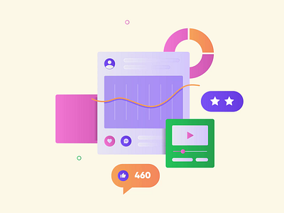Digital marketing social media and data analysis design