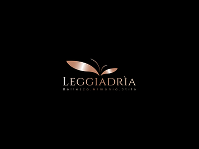 Leggiadria abstract butterfly classy elegant fashion feminine hair salon italian logofolio logos luxury modern stylist
