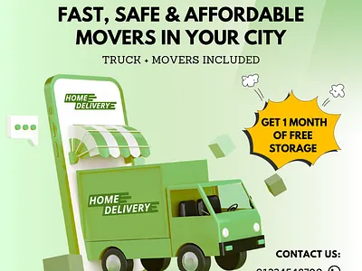 Home deliver Company Social Media Post concept 3d adobe illustrator adobe photoshop agency branding creative delivery app digital marketing graphic design home delivery illustration logo online business agency online service promotional post social media post storage unique design concept vector website design