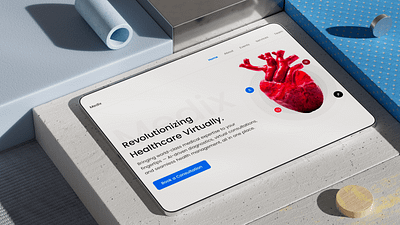 Medix Revolutionizing Healthcare, Virtually. 3d clean ui dashbaord design services digitalhealth healt healthtech heart heathcare heathinnovation hospital landing page medica medical technology medix product design saas swan design agency ui virtual tratment