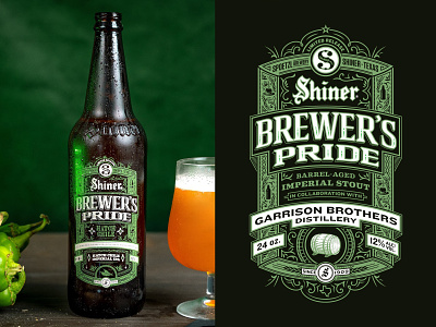 Shiner craft beer design illustration label lettering packaging typography