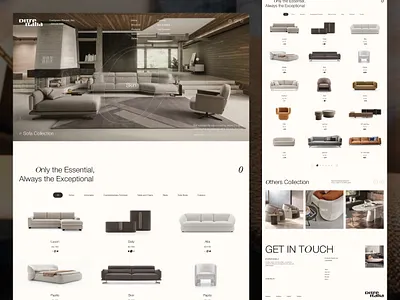 DI - Luxury Furniture Ecommerce Furniture Website - Product List architecture awwwards company profile ecommerce elegant furniture interior design landing page luxury marketing minimalist modern product design product page shopify ui warm web design webflow website