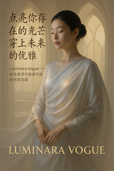 光影禅意优雅服装设计 Luminara Vogue Elegant Design Business Poster ai art branding business poster chinese chinese designs fashion designs graphic design