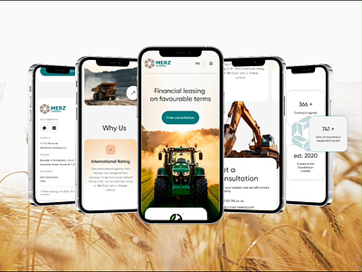 Merz Leasing — Mobile Landing — Agricultural Machinery agriculture branding design ui ux web design