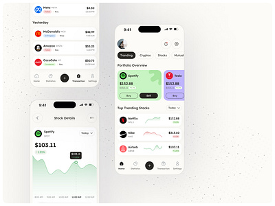 📈 Mobile Trading App - UI Design androiddesign branding cleaninterface design figmaui fintech fintechdesign illustration iosdesign logo minimalui mobileapp mobileappdesign stockmarketapp trading ui uidesign uxdesign uxpatterns