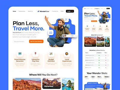 Travel Website Design interactive ui