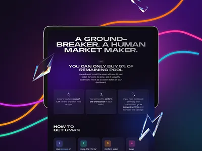 Uman.cash | Crypto Exchange Landing 3d crypto cryptocurrency dark theme landing ui ux web design web3
