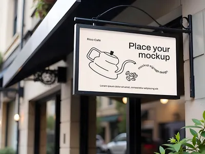 Signage Mockup advertising banner billboard branding marketing mockup poster signage