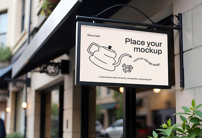 Signage Mockup advertising banner billboard branding marketing mockup poster signage