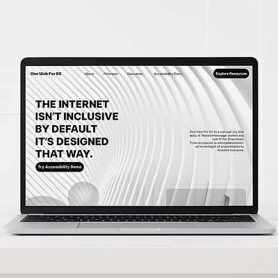 One Web For All — Inclusive Web Design Concept design figma interface landing page saas ui ux uxui web website