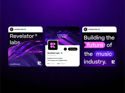 Revelator Labs Social Media Assets brand design brand idenity branding graphic design social media visual identity