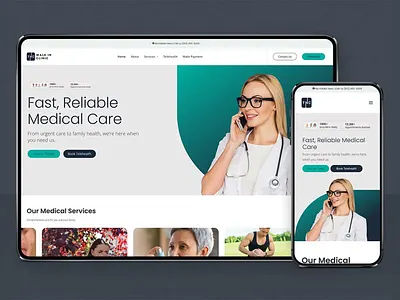 TNC Walk In Clinic branding health clinic web design