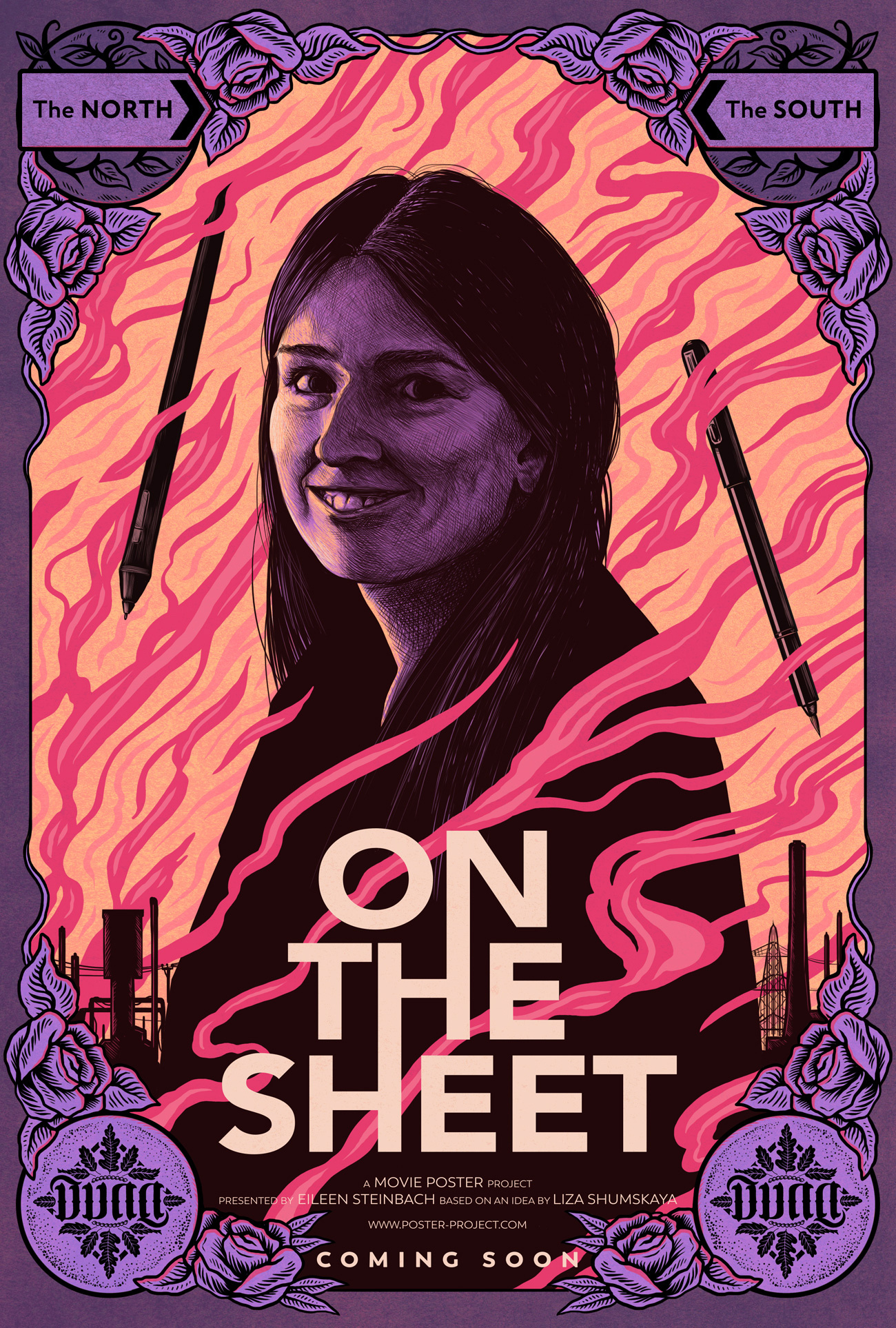 On The Sheet art design drawing film illustration movie portrait poster self portrait wacom