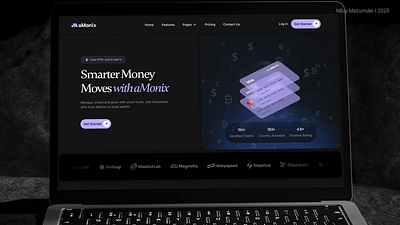 aMonix – Smart Financial Tools for Modern Money Moves amonix design designwithpurpose finance design fintech landing landing page logo productdesign ui uiux web design