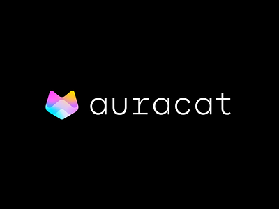 auracat a lettermark a logo animal branding cat colorfull logo crypto crypto currency cute logo geometric gradient logo identity kitten logo mark mascot modern modern logo symbol
