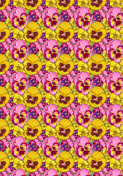 Pansy seamless repeat natureinspired