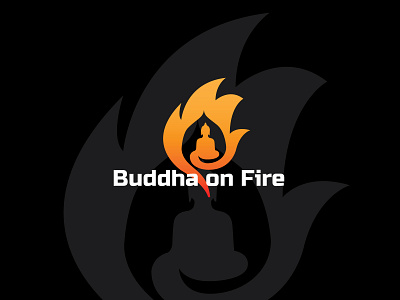 Buddha on fire brand brand design brand identity branding branding design buddha design fire graphic design illustration logo ui