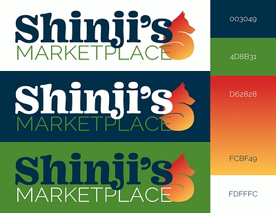 Shinji's Marketplace branding design graphic design logo typography vector