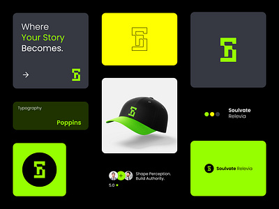 Monogram Logo of Soulvate Relevia , Coaching Logo , Brand identi a b c d e m n s r coaching landing page coaching website landing page s ui user interface web web design web development webdesign website
