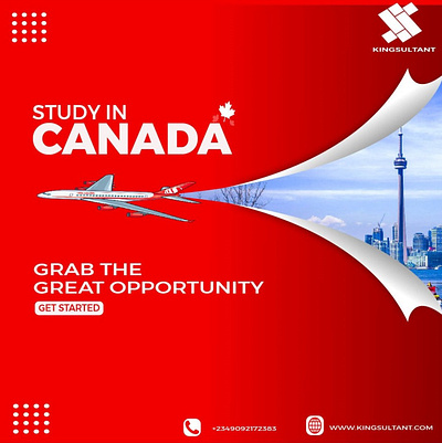 Study in Canada adobe illustrator graphic design poster social media post