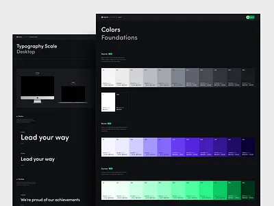 Miquido Software House Web UI Tokens: Typography & Colors branding color palette colors components design system documentation tokens typography ui tokens ux ui variables web design
