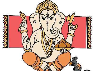 High-Quality Ganesh Vector Artwork for Printing creativeindia ganeshartwork indiandesigns jikadragraphic printdesign spiritualart vectordesign