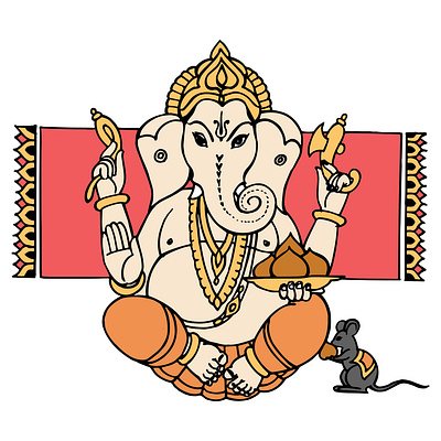 High-Quality Ganesh Vector Artwork for Printing creativeindia ganeshartwork indiandesigns jikadragraphic printdesign spiritualart vectordesign