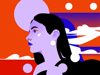 Flowing abstract composition design editorial editorial illustration girl girl illustration girl portrait illustration laconic lines minimal portrait portrait illustration poster vector vector illustration woman woman illustration woman portrait