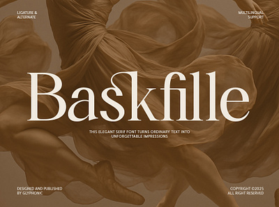GC Baskfille - Elegant Serif Typeface beauty font branding classy font clean font clear font design elegant font font glyph glyphonic graphic design logotype luxury font retro stylish font vintage font