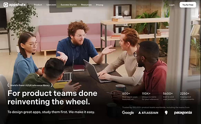 Video-first landing page for Appshots agency appshots design research hypermode landing page product design sanal uiux video video first landing page webdesign website design