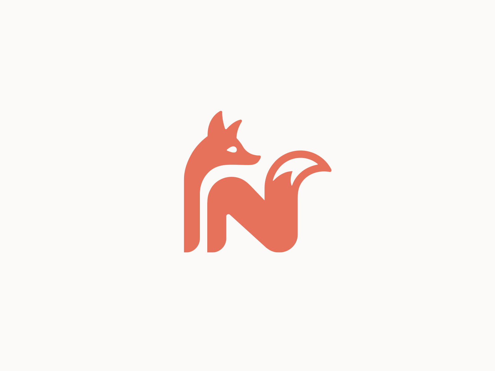 Example of N + Fox Logo