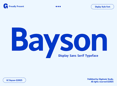 GC Bayson - Display Sans Font branding clean font design elegant font font glyph glyphonic graphic design minimalist font modern font poster simple font web font