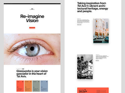 Tel Aviv Vision Specialist Landing Page clean ui colorful design landing page landing page design minimalist re imagine vision simple simple ui ui ui design user ux ux design vision specialist web web design website website design website landing page