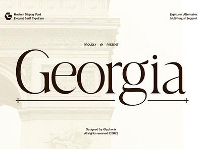 GC Georgia - Classy Serif Font beauty font branding classy font clean font design elegant font font glyph glyphonic graphic design