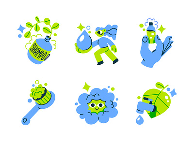 Shampoo Spot Illustrations art character design icon illustration shampoo spot vector