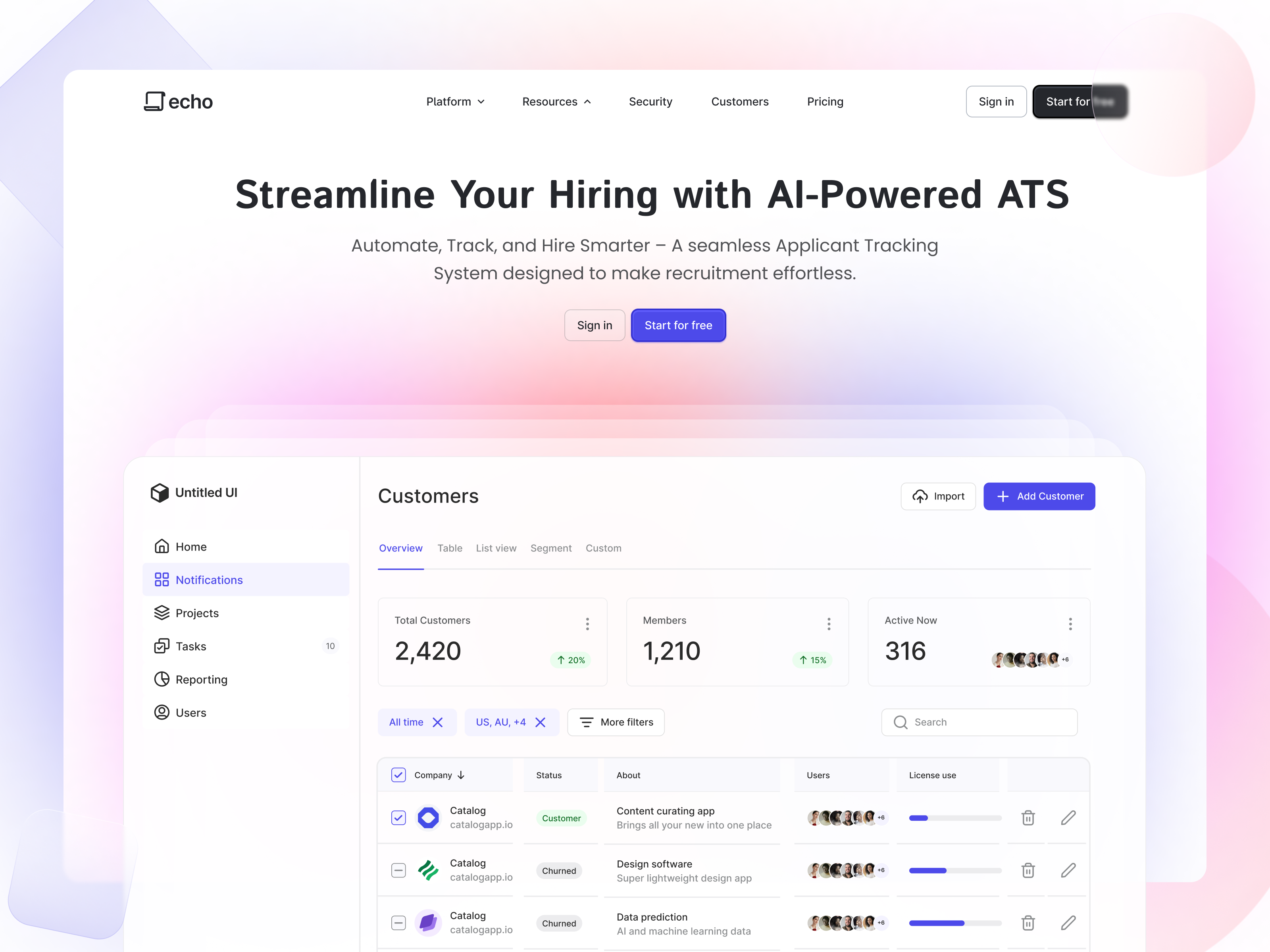 Echo – Smarter Hiring, Effortlessly 🧠💼 designshowcase desktopapp echoapp hiringmadeeasy recruitmenttool