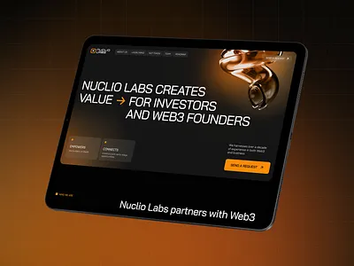 NuclioLabs | Website for a venture studio 3d interface landing ui ux venture studio web design web3 website