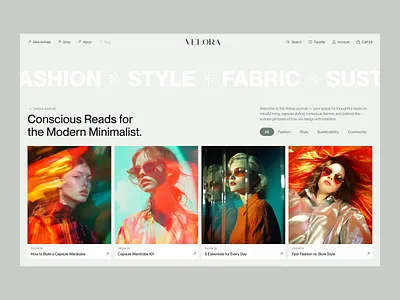Women's Clothing - E-commerce Blog Page blog blog page clothes website clothing ecommerce fashion graphic design landing page design minimal modern news style ui design ui ux user experience web website design woman fashion