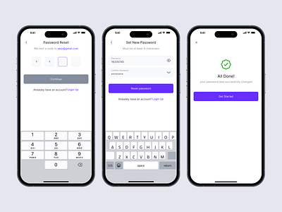 Password Reset app design typography ui ux
