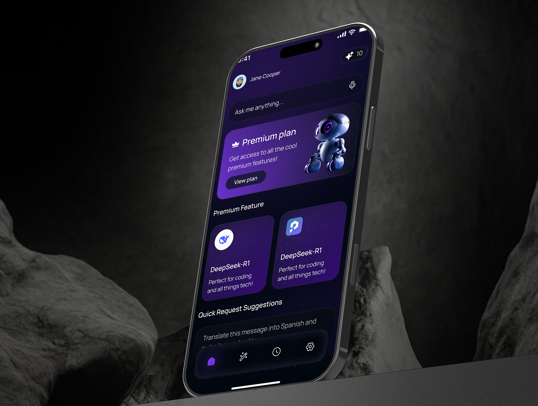 Lummi AI – Chatbot Mobile App animation app branding chat chatbot chatgpt clean design interaction iosapp ui uxdesign voice