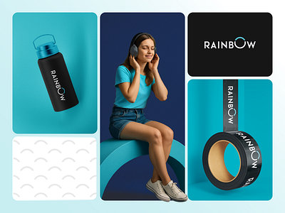 Rainbow Digital Hub - Brand Identity brand identity branding coloful design dubai logo logo design logos logotype mark minimal patterns rainbow rainbow design typography wordmark wordmark logos