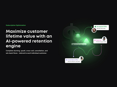 Subscription Optimization dark design illustration management marketing optimization payment saas subscription ui web