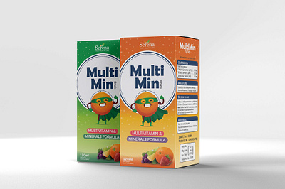 Multivitamin Syrup Box Design adult supplements branding energy syrup graphic design health product design healthcare packaging immunity booster kids multivitamin label design medical syrup label packaging design pharmaceutical design print design product design supplement packaging vitamin d vitamin syrup wellness design