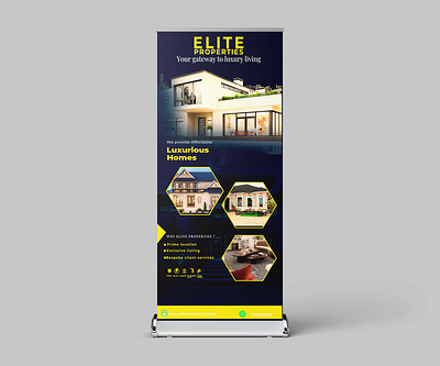 Roll up banner branding graphic design