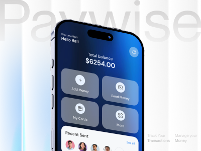 Paywise- Money management APP app branding dashboard fintech fintech apps mobile app send money ui ui design ux