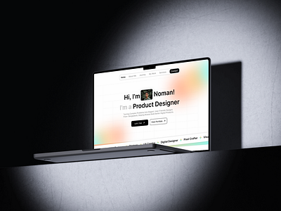Personal Portfolio: First Look at the Hero Section 3d designportfolio figma landingpage personalwebsite productdesign ui userexperience