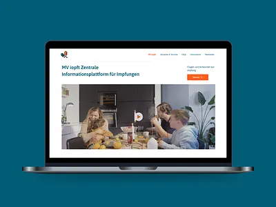 Vaccination booking platform branding logo ui